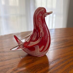Murano Ribbon Blown Glass Dove